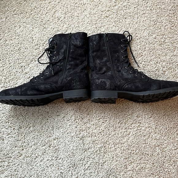 Combat boots with rhinestone detail - Picture 8 of 10